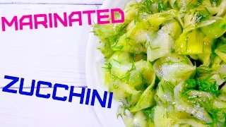 Easy marinated/pickled fresh zucchini chips in balsamic best salad recipe everyday food/  vegan