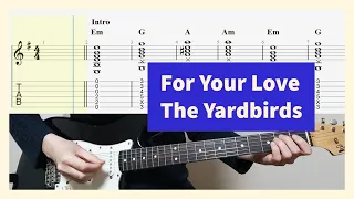 The Yardbirds - For Your Love Guitar Cover With Tab