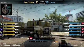 CSGO POV Heroic.TeSeS vs Vitality @overpass - 27 kills