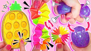 🌈💥🍍 DIY: Haz tus propios FIDGET TOYS de TIKTOK caseros Piña POP IT, Pelota Antiestrés y Origami