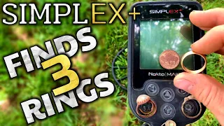 Simplex+ FINDS GOLD Ring | 4 Rings Found While Metal Detecting | Using Equinox 600 & Simplex+