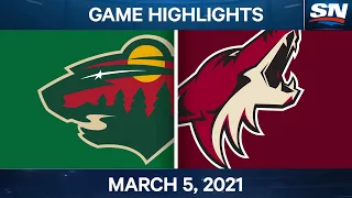 NHL Game Highlights | Wild vs. Coyotes - Mar. 5, 2021