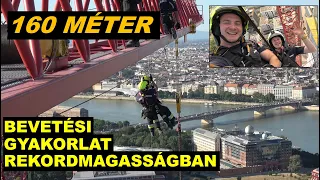 Tűzoltó bevetési gyakorlat REKORDMAGASSÁGBAN, 160 méteren Budapesten