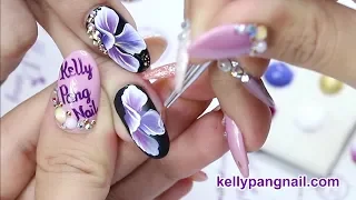 Bí quyết vẽ cọ bản 3d mẫu móng Cánh Hoa Nhúng – Học Nail | KellyPang Nail