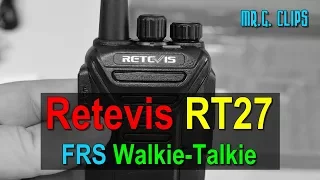 Retevis RT27 - Certified FRS radio review.