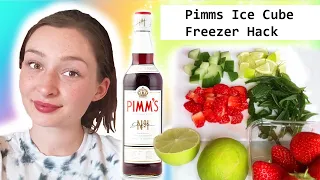 Pimms Cocktail Recipe | Freezer Hack | Summer Drinks Ice Cubes