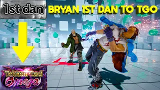 Tekken 7 Bryan 1st Dan to TGO - Succeeding & Ranking up Bryan Online! (part 1)