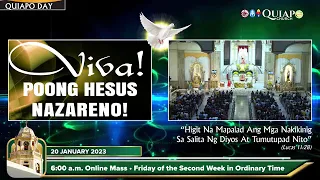 QUIAPO CHURCH LIVE MASS TODAY REV FR JUN SESCON FRIDAY JAN 20,2023