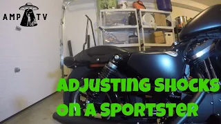 Adjusting shocks on HD Sportster