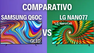 SAMSUNG Q60C VS LG NANO77 | QLED OU NANOCELL? COMPARATIVO!