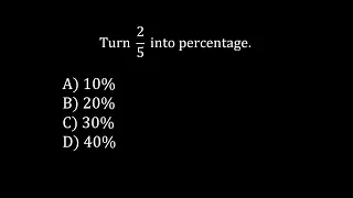 🔴Turn 2/5 into percentage