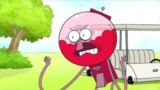 Regular Show - Benson Yells At Muscle Man About Fireworks With Unfitting Music