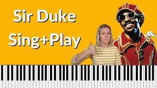 Sir Duke Stevie Wonder Piano Tutorial - Sing and Play!