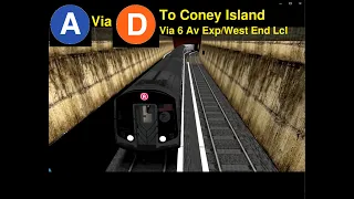 OpenBVE Special: A Train To Coney Island Via 6th Avenue Express/West End Local