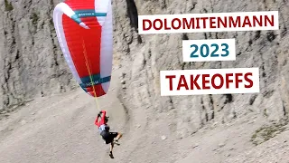 Red Bull Dolomitenmann 2023 all Paraglider Takeoffs at Kühbodentörl