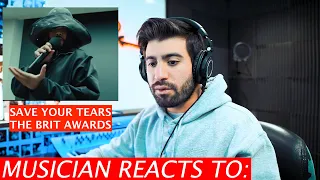 Musician Reacts To The Weeknd | Save Your Tears | Live Brit Awards