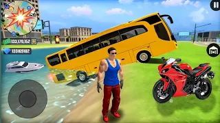 Public Transport Bus & Bike Driving in Open World Game - Go to Town 6 - Android Gameplay