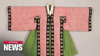 Children's clothes from royal family during Joseon Dynasty to become national folk heritage