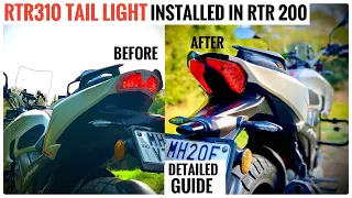 RTR 310 Tail Light Installed In 200 4V | How to Install ? Best Light Mod For Apache 200 and 160 4V