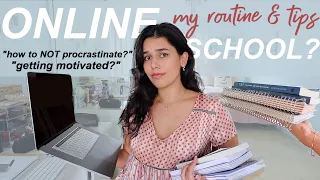 my online school routine *stuck at home* (tips & how I study)