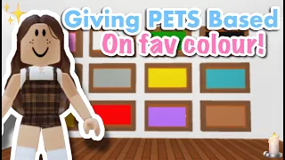 ⭐️GIVING PETS AWAY BASED ON FAVOURITE COLOUR In Adopt Me! ~Its Cxco Twins~