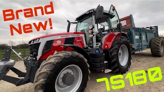 New Massey Ferguson 7S, and Claas Axion in the Yard! Making New Cattle Pen!