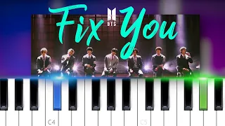 BTS - Fix You (coldplay) | EASY PIANO TUTORIAL