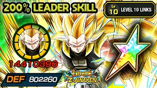 200% LEADER SKILL! 100% EZA TEQ SSJ3 GOTENKS TEEN LEVEL 10 LINKS! Dragon Ball Z Dokkan Battle