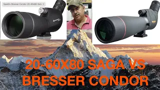 BRESSER CONDOR 20-60X80MM SPOTTING SCOPE VS SAGA 20-60X80 SPOTTER, REVIEW,VIDEO-WHICH IS BETTER