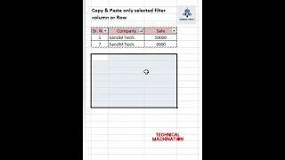 Excel Trick : 06 - Copy & paste in selected filter  columns and row.