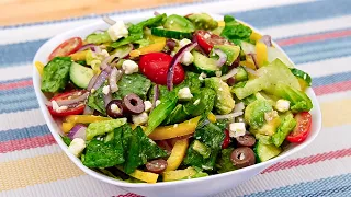 The most delicious Greek salad! Easy and delicious Athenian salad!