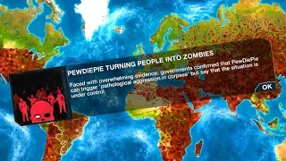 PewDiePie's Zombie Horde Takes Over The World in Plague Inc: Evolution