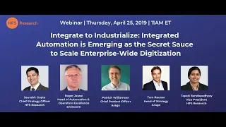 HFS Webinar: Integrated Automation: The Secret Sauce to Scale Enterprise-Wide Digitization