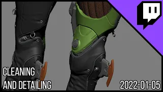 3D Character Sculpting - Marco Plouffe's Twitch Stream of 2022-01-05 - Cleaning in Zbrush