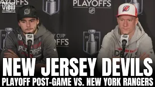 Nico Hischier & Ondrej Palat React to New Jersey Devils Series Win vs. New York Rangers, Game 7 Win