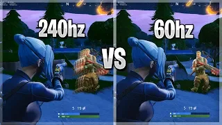 What it looks like to play in 240hz vs 144hz vs 60hz! (Fortnite)