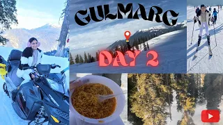 Gulmarg Kashmir || Day 2 || First Time Skiing , Sledge , Cycle ,& SnowBike Experience ||