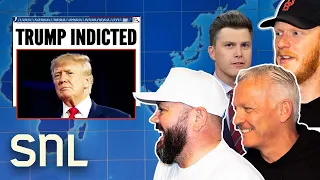 Weekend Update: Donald Trump Indicted - SNL REACTION | OFFICE BLOKES REACT!!