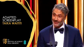 Taika Waititi's Hilarious Acceptance Speech for Jojo Rabbit's Adapted Screenplay Win | EE BAFTA Film