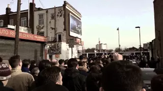 West Ham fans at Tottenham Hotspur, away day
