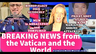 BREAKING NEWS 🛑 Priest Shot/Desecration of Marian Shrine/Bishop-Elect Dies Suddenly/Attack of Nun