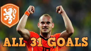 Wesley Sneijder - All 31 goals for The Netherlands - 2003-2018