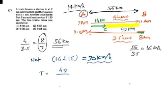A train leaves a station A at 7 am and reaches another station B at 11 am|Revo Classes|Short Trick