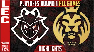 G2 vs MDK Highlights ALL GAMES | LEC Spring Playoffs 2024 Upper R1 | G2 Esports vs MAD Lions KOI