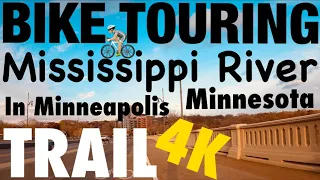 4K | Biking Tour | Mississippi River Trail | Minneapolis Riverfront | Explore Minnesota | Gopro