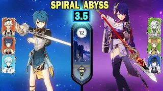 4-Star National & Raiden Hyperbloom Team | Spiral Abyss 3.5 Floor 12 | Genshin Impact