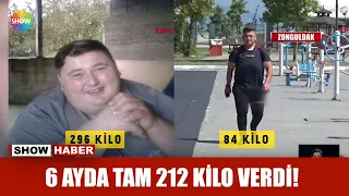 6 ayda tam 212 kilo verdi!