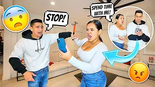 STARTING AN ARGUMENT THEN BREAKING HIS PHONE!! *went too far*
