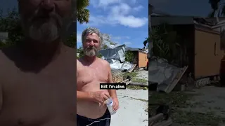 This man spent Hurricane Ian inside his mobile home and on the roof and survived!