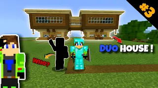 MINECRAFT PE 🔥 Playing DUO Multiplayer in Survival World | Making DIAMOND ARMOUR and Duo Base